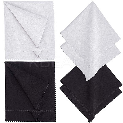 8 Sheets 2 Colors Square Velvet Glasses Cleaning Cloth AJEW-GF0007-14-1