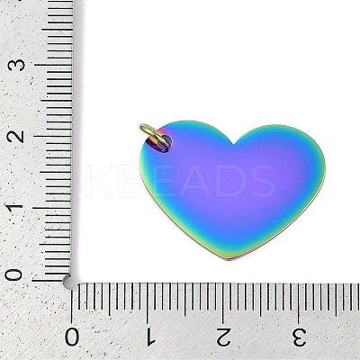 Ion Plating(IP) 304 Stainless Steel Stamping Blank Tag Pendants STAS-I311-26RC-1