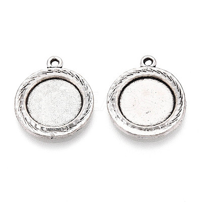 Tibetan Style Alloy Pendant Cabochon Settings PALLOY-N178-05AS-1