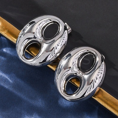 Oval 304 Stainless Steel Stud Earrings LS-EJEW-A125-79B-P-1