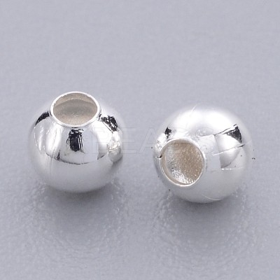 Brass Smooth Round Beads X-EC400-2S-1