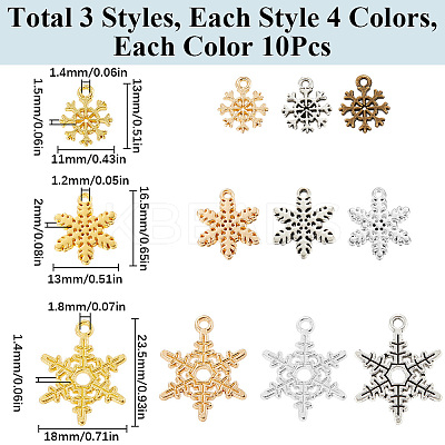 120Pcs 12 Styles Alloy Pendants FIND-SC0011-95-1
