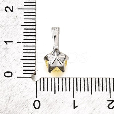 Brass Micro Pave Cubic Zirconia Charms KK-D356-05B-P-1