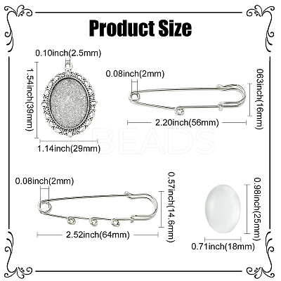 Stainless Steel Safety Pins JEWB-CJ00001-1