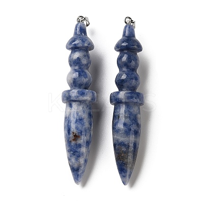 Natural Blue Spot Jasper Big Pendants G-H338-03P-05-1