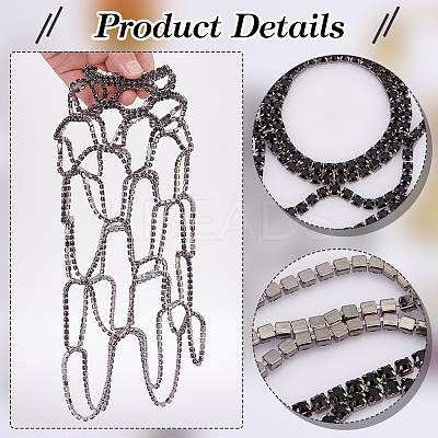 Rhinestone Mesh Headpiece Cap AJEW-WH0413-82B-1