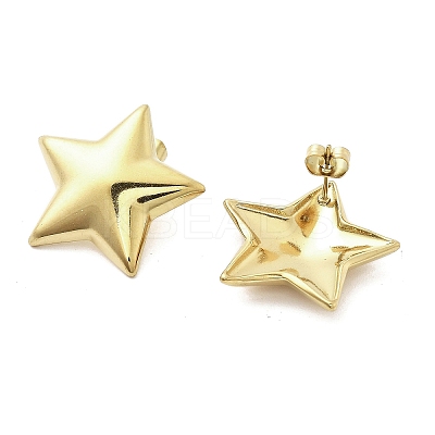 304 Stainless Steel Stud Earrings for Women EJEW-K271-03A-G-1