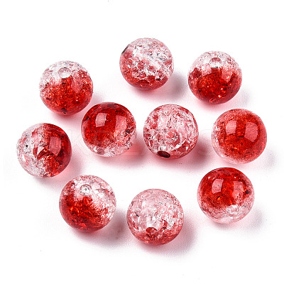 Transparent Crackle Acrylic Beads LS-CACR-N004-01F-1
