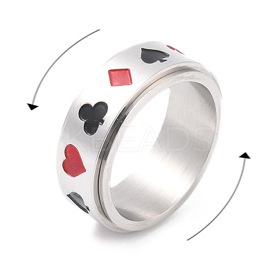 Stainless Steel Spinner Ring RJEW-C019-05P-1