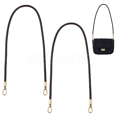 PU Imitation Leather Braided Bag Handles PURS-WH0005-96A-04G-1