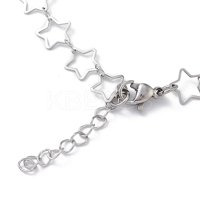 Non-Tarnish 304 Stainless Steel Star Link Chain Anklets for Men Women LS-STAS-B039-14P-1