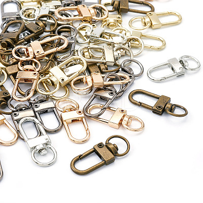 50Pcs 5 Colors Alloy Swivel Snap Hook Clasps FIND-TA0005-83-1