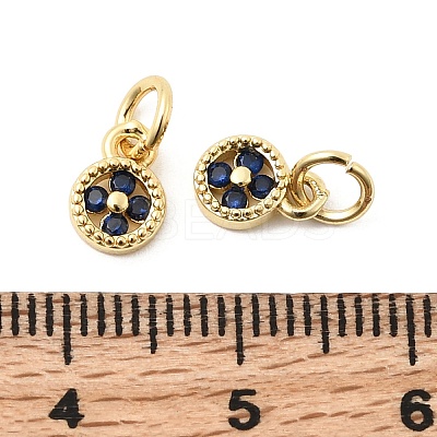 Brass Micro Pave Cubic Zirconia Pendants KK-Z147-01G-03-1