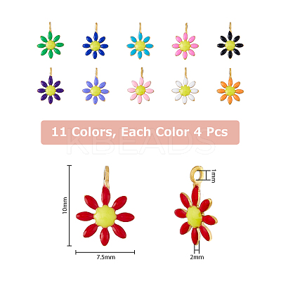 Ion Plating(IP) 44Pcs 11 Colors 304 Stainless Steel Charms STAS-DC0013-01-1