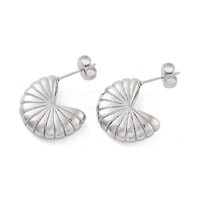Non-Tarnish 304 Stainless Steel Flower Stud Earrings EJEW-P258-48P-1