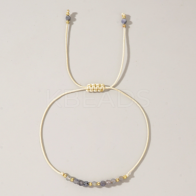 Natural Birthstone Braided Bead Bracelets for Women VA8051-12-1