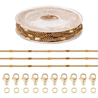 DIY 304 Stainless Steel Figaro Chain Necklaces Bracelet Making Kit DIY-TA0009-98-1