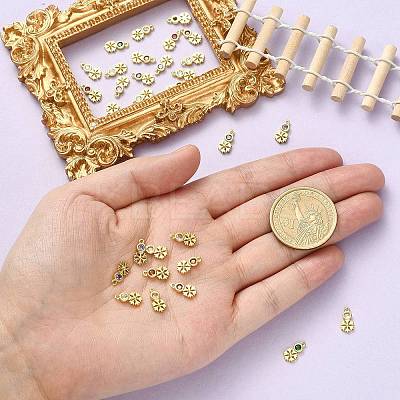 30Pcs Brass Micro Pave Cubic Zirconia Pendants ZIRC-CJ0001-18-1
