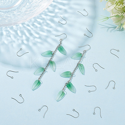 200Pcs 304 Stainless Steel Earring Hooks STAS-UN0058-59P-1