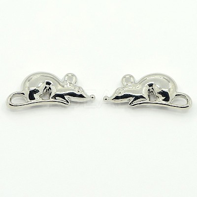 Alloy Animal Mouse Rat Charms Pendants X-PALLOY-M031-08-1