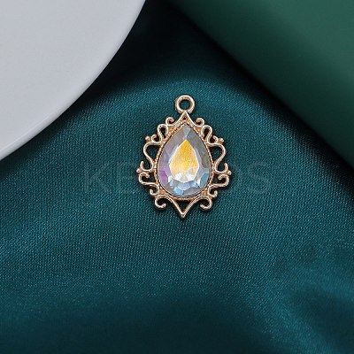 Glass Rhinestone Pendants FIND-WH0021-90KCG-02-1