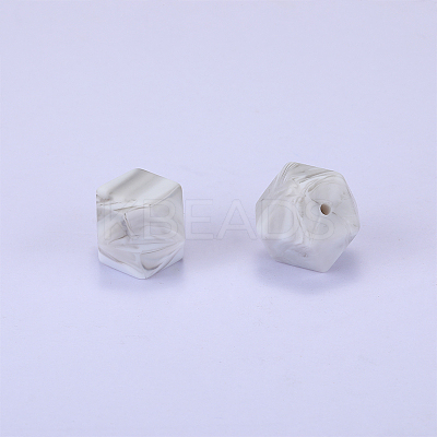 Hexagonal Silicone Beads SI-JX0020A-40-1