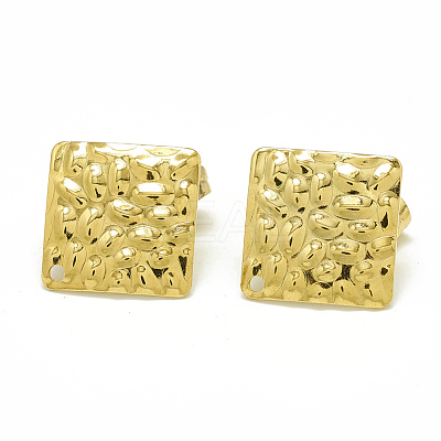 304 Stainless Steel Stud Earring Findings X-STAS-Q225-01G-1