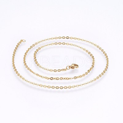 304 Stainless Steel Cable Chains Necklaces NJEW-F226-04G-08-1