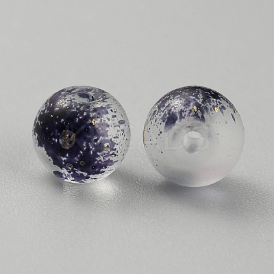 Transparent Frosted Glass Beads GLAA-WH0032-21D-1
