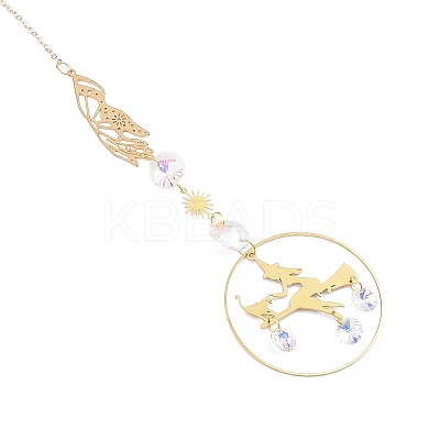 Brass Big Pendant Decorations HJEW-M005-01G-01-1