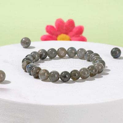 100Pcs 8mm Grade AA Natural  Labradorite Round Beads DIY-LS0002-58-1
