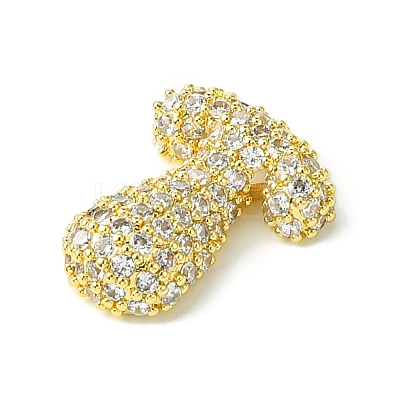 Rack Plating Brass Clear Cubic Zirconia Pendants KK-S378-01G-T-1