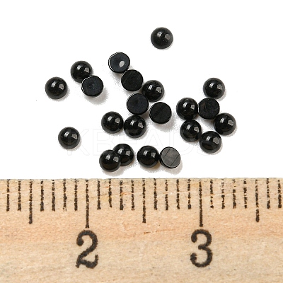 Natural Black Onyx(Dyed & Heated) Cabochons G-H309-02-08-1