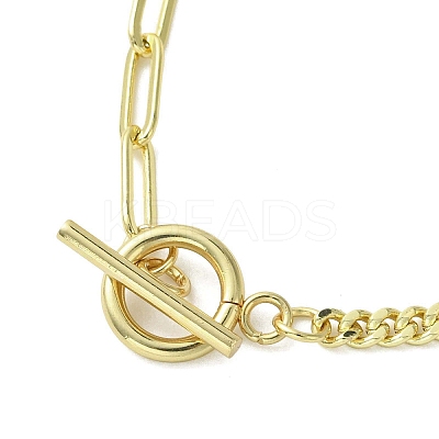 Brass Heart Charm Bracelets BJEW-JB13611-1