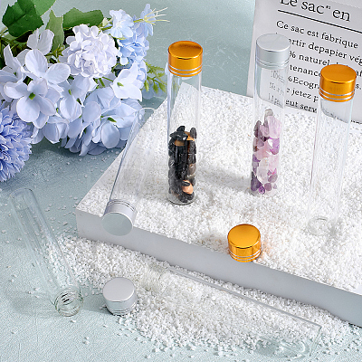 24Pcs 2 Colors Clear Glass Bottles Bead Containers CON-SC0001-13C-01-1