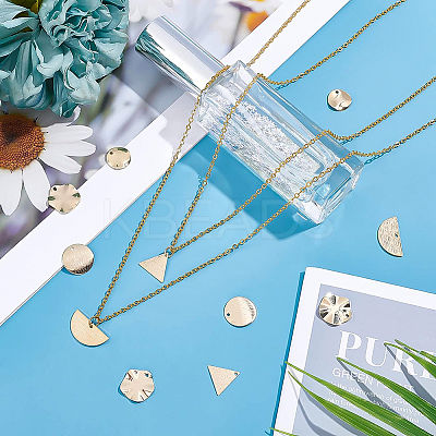 40Pcs 5 Style Brass Pendants KK-BC0002-10G-1