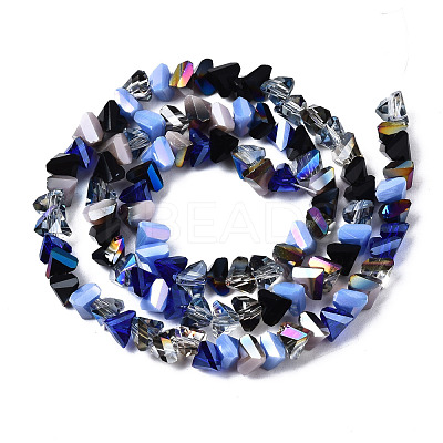 Electroplate Glass Beads Strands EGLA-N002-06F-1