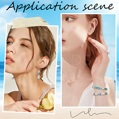 DIY Ocean Theme Synthetic Turquoise & Alloy Jewelry Making Findings Beads Kits DIY-SC0027-41-1