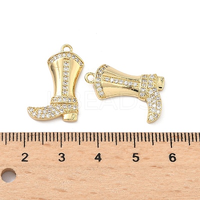 Brass Micro Pave Cubic Zirconia Pendants KK-L260-21G-1