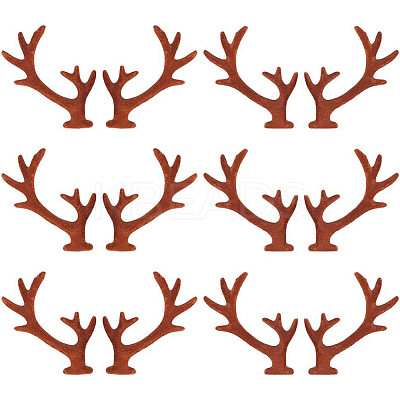 36Pcs 2 Styles Velvet and Plastic Antler Snowman Hand Branch FIND-GF0007-09B-1