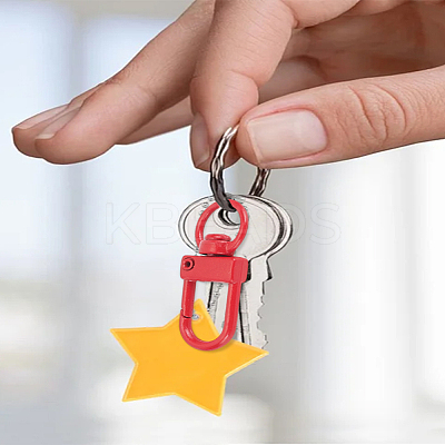 20Pcs 5 Colors Spray Painted Eco-Friendly Alloy Swivel Snap Hook Clasps FIND-LP0002-84-1