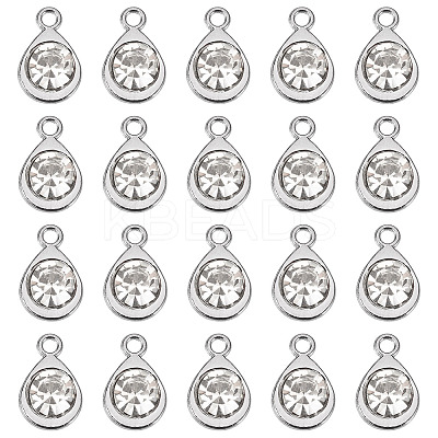 20Pcs Faceted Glass Charms RGLA-TADJ0001-01K-1