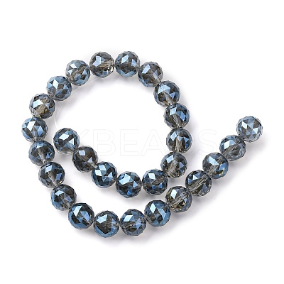 Transparent Electroplate Glass Beads Strands EGLA-N002-34E-F04-1