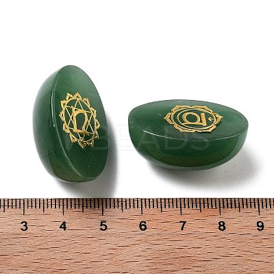 Natural Green Aventurine Oval Display Decorations G-F774-01A-1
