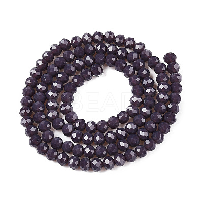 Opaque Solid Color Imitation Jade Glass Beads Strands EGLA-A044-P4mm-D11-1