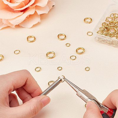 240Pcs Brass Jump Rings KK-CA0003-03-1