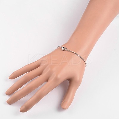 Tarnish Resistant Stainless Steel Cable Chain Bracelets X-BJEW-JB01930-1