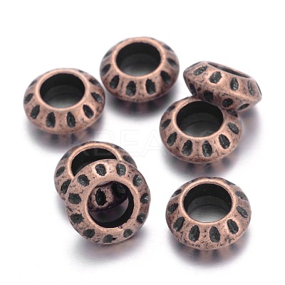 Tibetan Style Alloy European Beads TIBEB-EAA386Y-R-FF-1