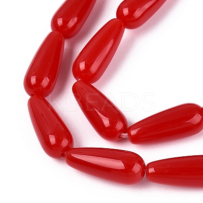 Opaque Glass Beads Strands GLAA-Q113-03A-C02-1