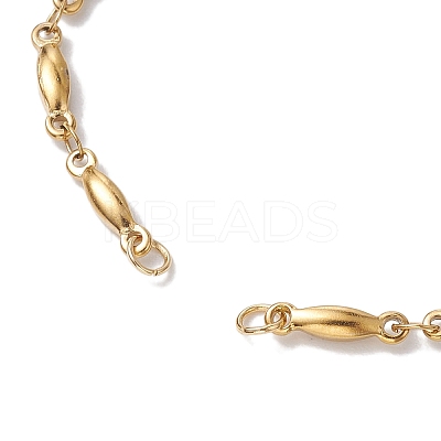 304 Stainless Steel Bar Link Chain Bracelet Making AJEW-JB01245-01-1